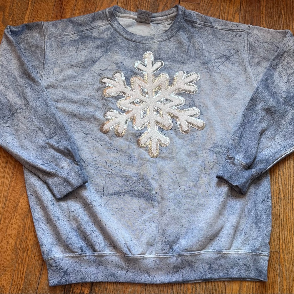 Comfort Colors Snowflake Sequin Sweater